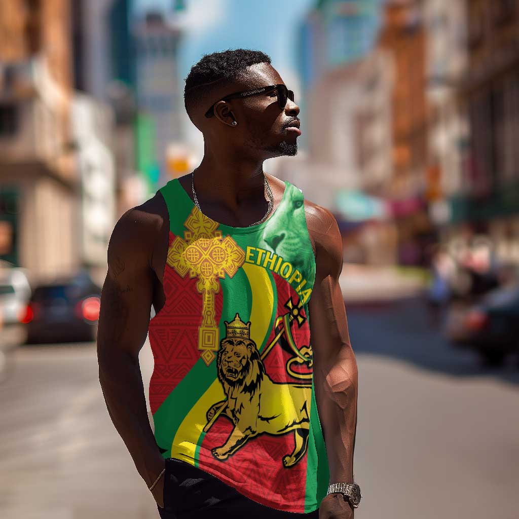 Ethiopia National Day Men Tank Top Ethiopia Lion of Judah African Pattern