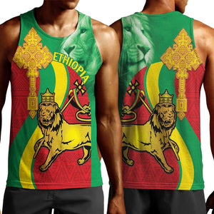 Ethiopia National Day Men Tank Top Ethiopia Lion of Judah African Pattern