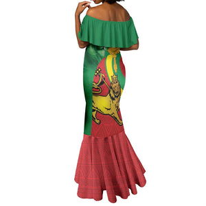 Ethiopia National Day Mermaid Dress Ethiopia Lion of Judah African Pattern