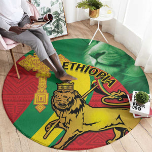 Ethiopia National Day Round Carpet Ethiopia Lion of Judah African Pattern