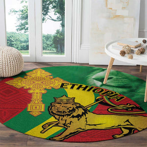 Ethiopia National Day Round Carpet Ethiopia Lion of Judah African Pattern