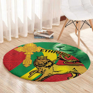 Ethiopia National Day Round Carpet Ethiopia Lion of Judah African Pattern