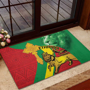 Ethiopia National Day Rubber Doormat Ethiopia Lion of Judah African Pattern