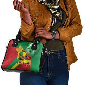 Ethiopia National Day Shoulder Handbag Ethiopia Lion of Judah African Pattern