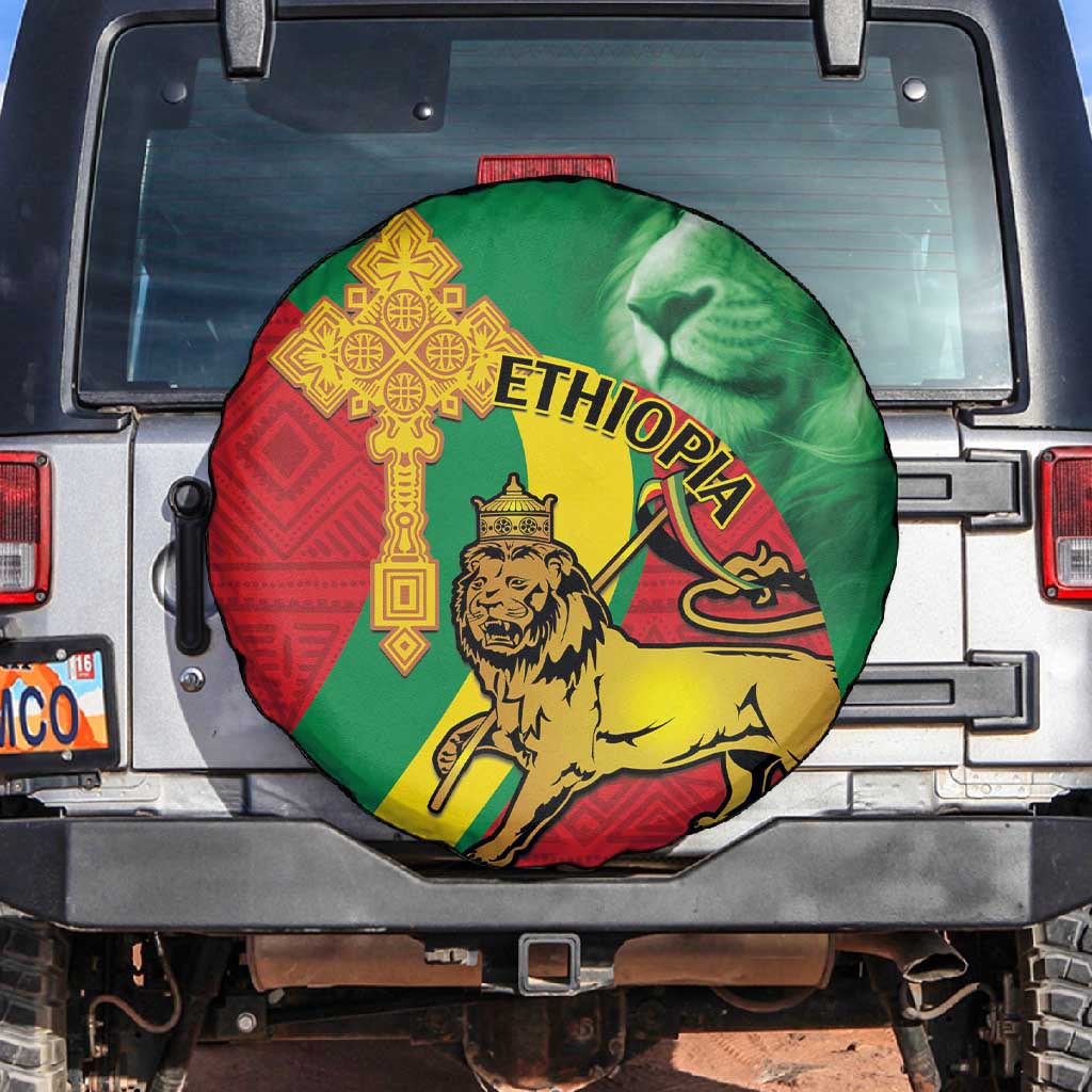 Ethiopia National Day Spare Tire Cover Ethiopia Lion of Judah African Pattern