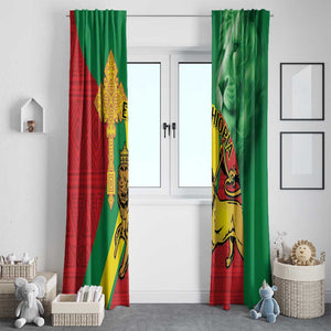 Ethiopia National Day Window Curtain Ethiopia Lion of Judah African Pattern