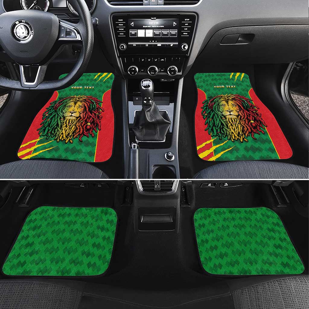 Personalised Ethiopia Car Mats Men's Dreadlock Rasta Lion Headphones