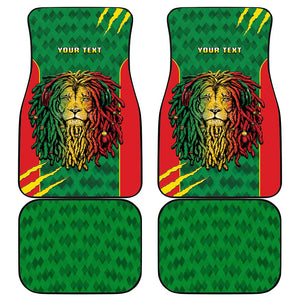 Personalised Ethiopia Car Mats Men's Dreadlock Rasta Lion Headphones