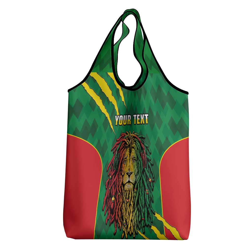 Personalised Ethiopia Grocery Bag Men's Dreadlock Rasta Lion Headphones