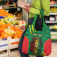 Personalised Ethiopia Grocery Bag Men's Dreadlock Rasta Lion Headphones