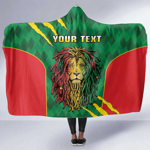 Personalised Ethiopia Hooded Blanket Men's Dreadlock Rasta Lion Headphones