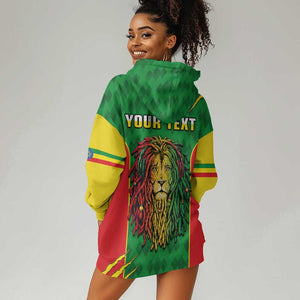 Personalised Ethiopia Hoodie Dress Men's Dreadlock Rasta Lion Headphones