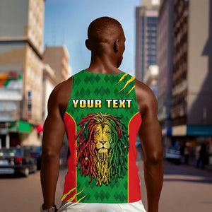 Personalised Ethiopia Men Tank Top Men's Dreadlock Rasta Lion Headphones