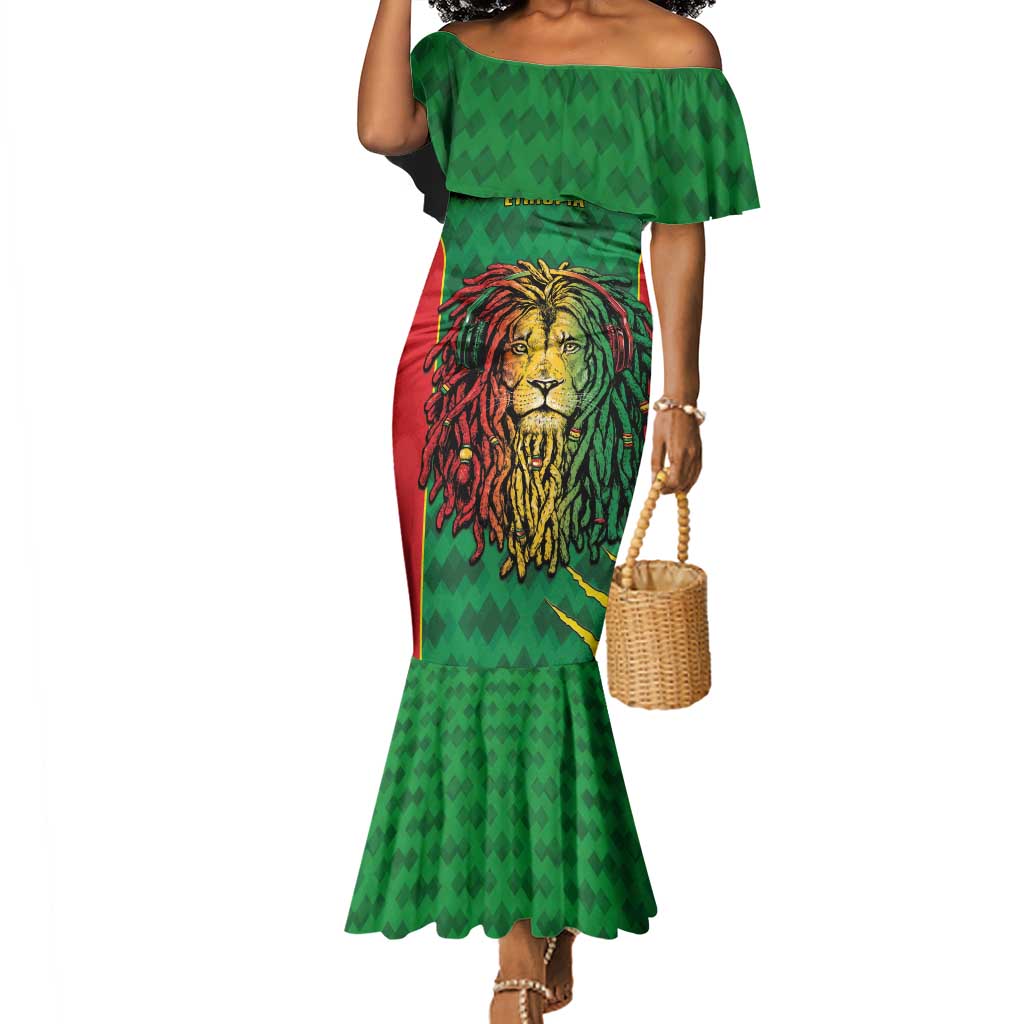 Personalised Ethiopia Mermaid Dress Men's Dreadlock Rasta Lion Headphones