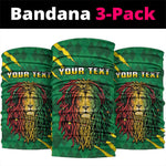 Personalised Ethiopia Neck Gaiter Men's Dreadlock Rasta Lion Headphones LT14