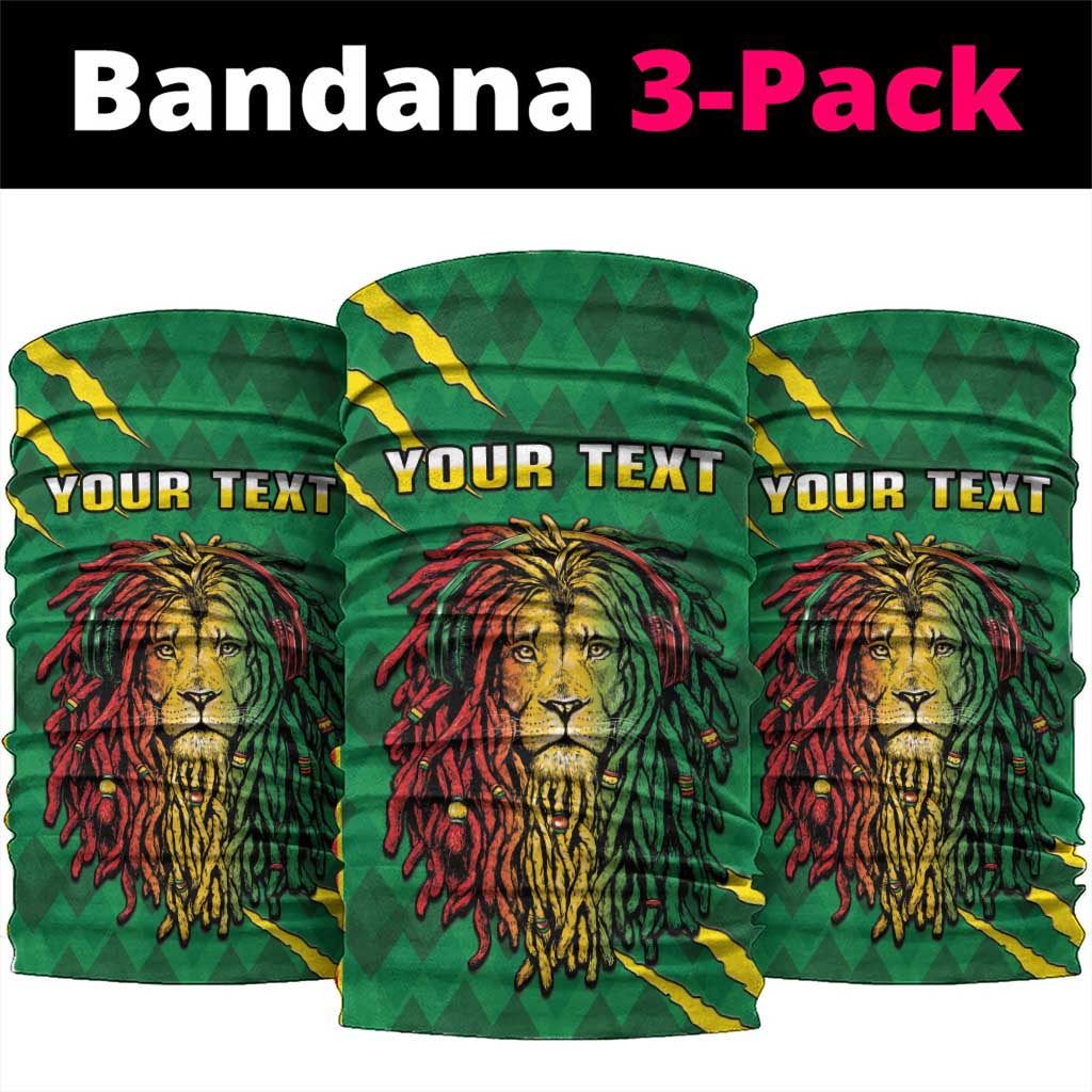 Personalised Ethiopia Neck Gaiter Men's Dreadlock Rasta Lion Headphones LT14