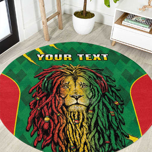 Personalised Ethiopia Round Carpet Men's Dreadlock Rasta Lion Headphones