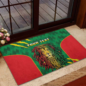 Personalised Ethiopia Rubber Doormat Men's Dreadlock Rasta Lion Headphones