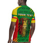 Personalised Ethiopia Rugby Jersey Men's Dreadlock Rasta Lion Headphones