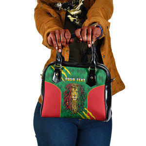 Personalised Ethiopia Shoulder Handbag Men's Dreadlock Rasta Lion Headphones