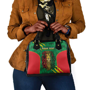 Personalised Ethiopia Shoulder Handbag Men's Dreadlock Rasta Lion Headphones