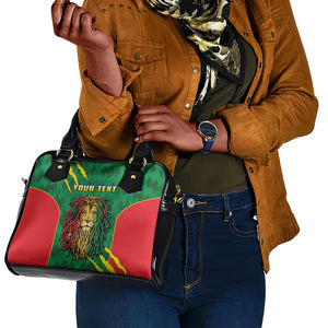 Personalised Ethiopia Shoulder Handbag Men's Dreadlock Rasta Lion Headphones