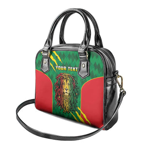 Personalised Ethiopia Shoulder Handbag Men's Dreadlock Rasta Lion Headphones