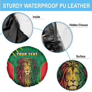 Personalised Ethiopia Spare Tire Cover Men's Dreadlock Rasta Lion Headphones