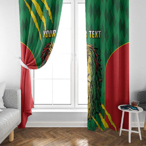 Personalised Ethiopia Window Curtain Men's Dreadlock Rasta Lion Headphones