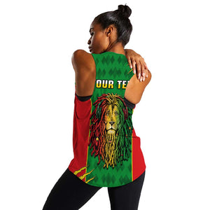 Personalised Ethiopia Women Racerback Tank Men's Dreadlock Rasta Lion Headphones