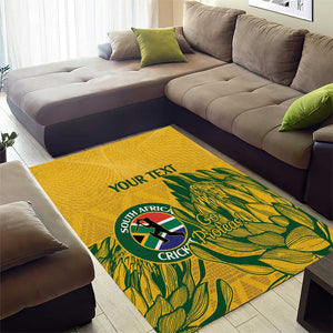 Custom South Africa Cricket Area Rug 2024 African Pattern Go Proteas