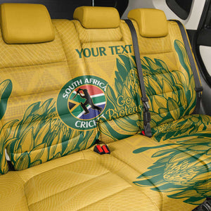 Custom South Africa Cricket Back Car Seat Cover 2024 African Pattern Go Proteas