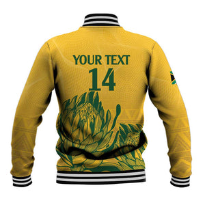 Custom South Africa Cricket Baseball Jacket 2024 African Pattern Go Proteas LT14