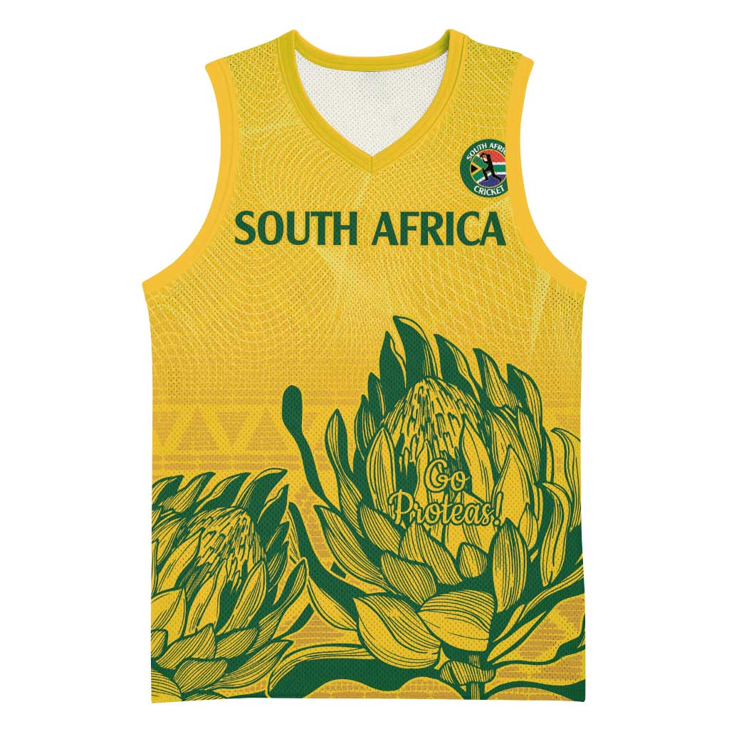 Custom South Africa Cricket Basketball Jersey 2024 African Pattern Go Proteas LT14