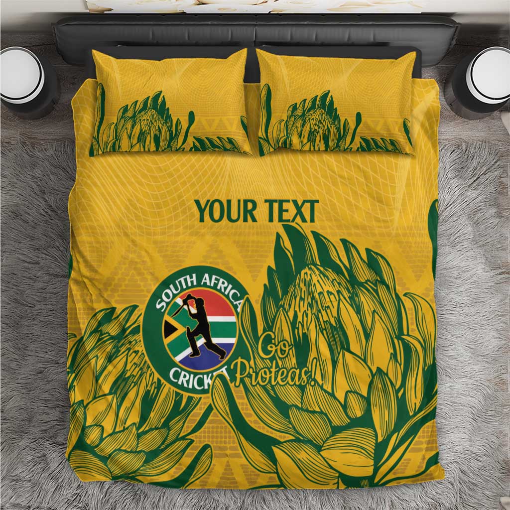 Custom South Africa Cricket Bedding Set 2024 African Pattern Go Proteas