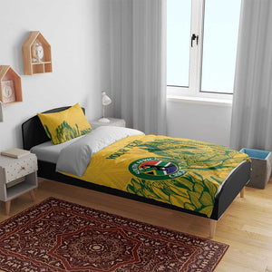 Custom South Africa Cricket Bedding Set 2024 African Pattern Go Proteas