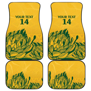 Custom South Africa Cricket Car Mats 2024 African Pattern Go Proteas