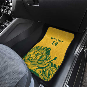 Custom South Africa Cricket Car Mats 2024 African Pattern Go Proteas