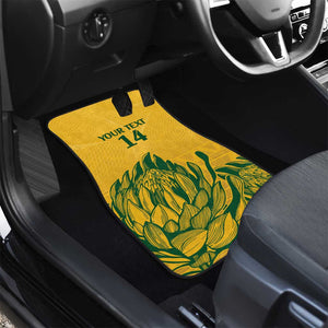 Custom South Africa Cricket Car Mats 2024 African Pattern Go Proteas