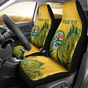 Custom South Africa Cricket Car Seat Cover 2024 African Pattern Go Proteas