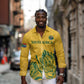 Custom South Africa Cricket Long Sleeve Button Shirt 2024 African Pattern Go Proteas