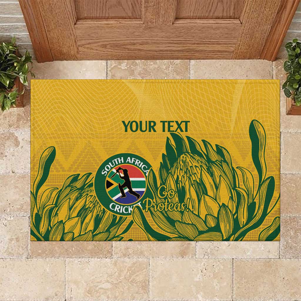 Custom South Africa Cricket Rubber Doormat 2024 African Pattern Go Proteas