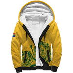 Custom South Africa Cricket Sherpa Hoodie 2024 African Pattern Go Proteas