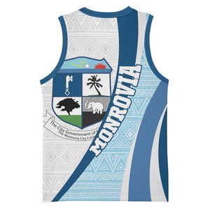 Afro Liberia Monrovia Capital Basketball Jersey African Pattern Curves Style LT14