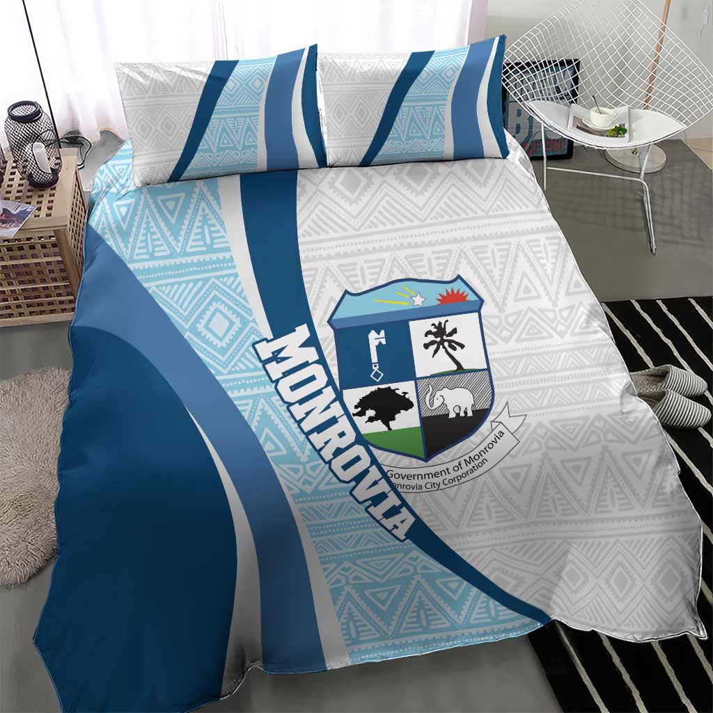 Afro Liberia Monrovia Capital Bedding Set African Pattern Curves Style