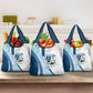Afro Liberia Monrovia Capital Grocery Bag African Pattern Curves Style