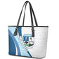 Afro Liberia Monrovia Capital Leather Tote Bag African Pattern Curves Style