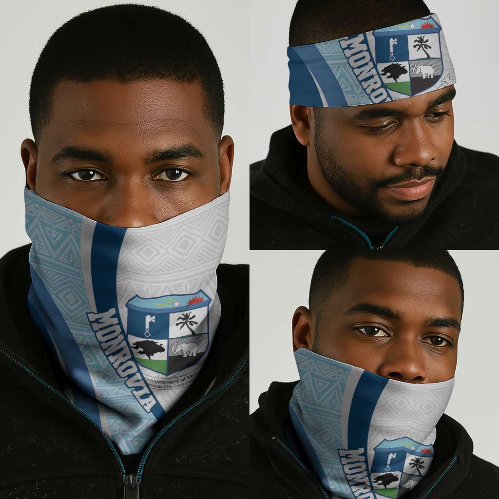 Afro Liberia Monrovia Capital Neck Gaiter African Pattern Curves Style LT14