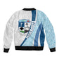 Afro Liberia Monrovia Capital Sleeve Zip Bomber Jacket African Pattern Curves Style