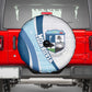 Afro Liberia Monrovia Capital Spare Tire Cover African Pattern Curves Style